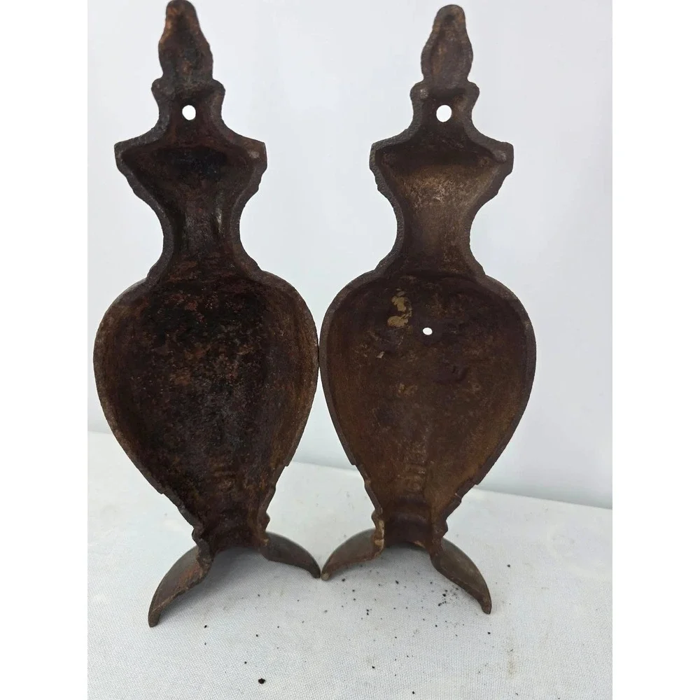 Vintage Cast Iron Stove Architectural Finial Scroll Urn door stop